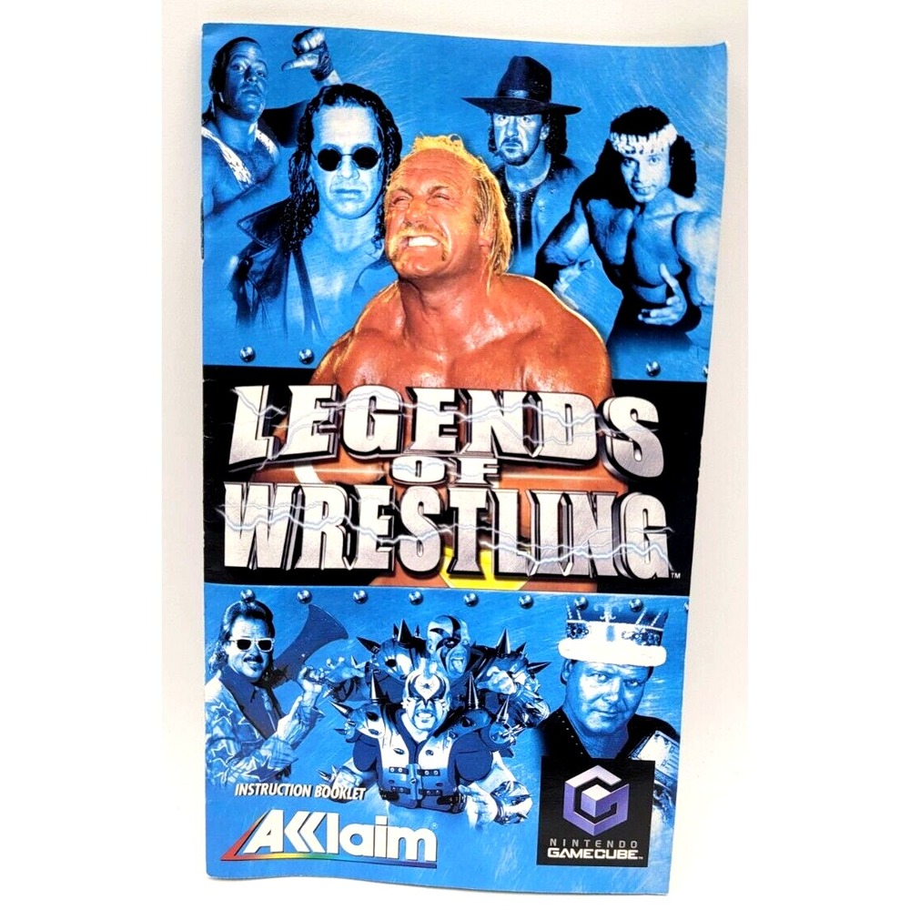 LEGENDS OF WRESTLING GAME MANUAL ONLY! NINTENDO GAMECUBE INSTRUCTION BOOKLET‎